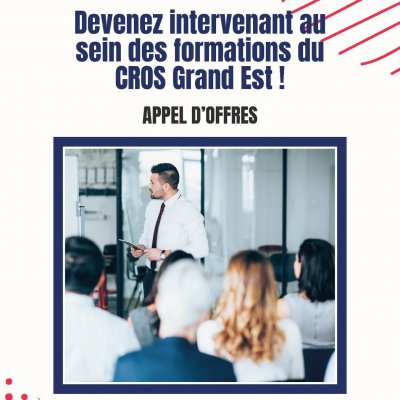 🚀 Appel à formateurs

L'organisme de formation du CROS Grand Est  prépare le lancement de nouvelles sessions de formation pour 2026 et ouvre un appel d’offres pour accueillir de nouveaux intervenants.

Notre organisme de formation certifié #Qualiopi accompagne depuis plusieurs années les acteurs du Mouvement Sportif dans le développement de leurs compétences. 

Pour l’année 2026, nous élargissons notre catalogue avec de nouvelles thématiques : management associatif, communication digitale, organisation d’événements, gestion financière, et bien plus encore.

Vous êtes expert dans l’un de ces domaines ?
Vous souhaitez transmettre vos savoirs et contribuer à renforcer le Mouvement Sportif ?

👉 Candidatez dès maintenant et devenez intervenant au sein de nos futures sessions 2026 !

📅 Date limite : 20 octobre 2025
📧 Candidature (CV + références + recommandation éventuelle) à : formations.grandest@franceolympique.com

Retrouvez l'appel d'offres ici : https://docsend.com/view/zx8quksbw5xwzfd7

Région Grand Est  Afdas  France Olympique 

#formation  #grandestnotreregion  #mouvementsportif