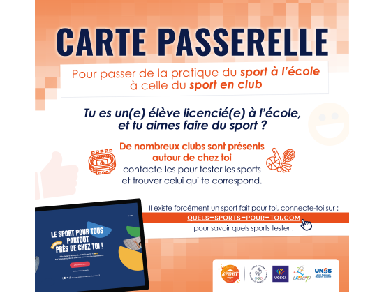 A la découverte du sport avec la carte passerelle !